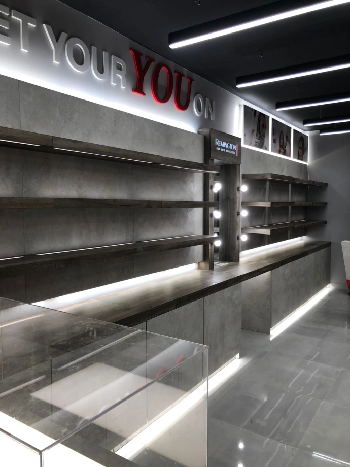 3D PVC wall lettering in a modern interior