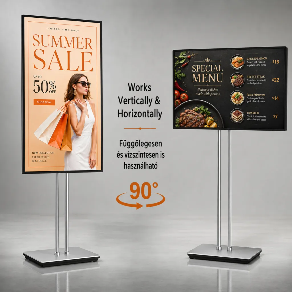 Extra Slim lightbox stand - Rotatable - Mr Sign Jo - budapest.webp