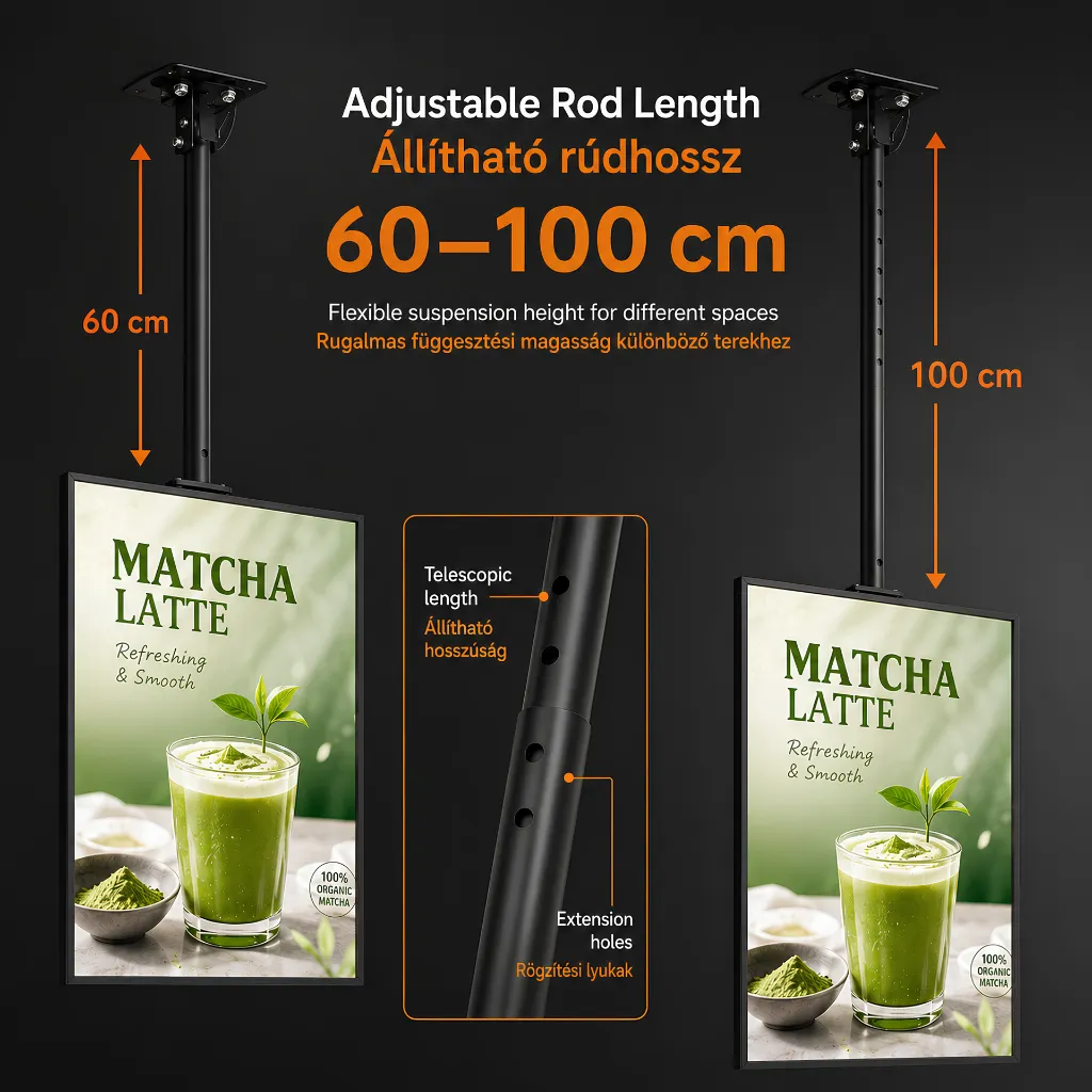 Extra Slim Lightbox Ceiling - Adjustable length - Mr Sign Jo - Budapest.webp
