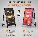 Extra Slim Lightbox - A Board Display Stand - single vs double sided - Mr Sign Jo - Budapest.webp