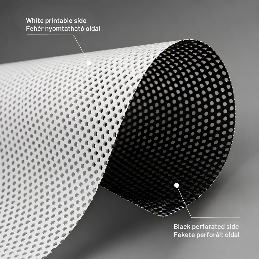 Perforated Perforalt - One Way Vision Vinyl Sticker - close up - Mr Sign Jo - Budapest.webp