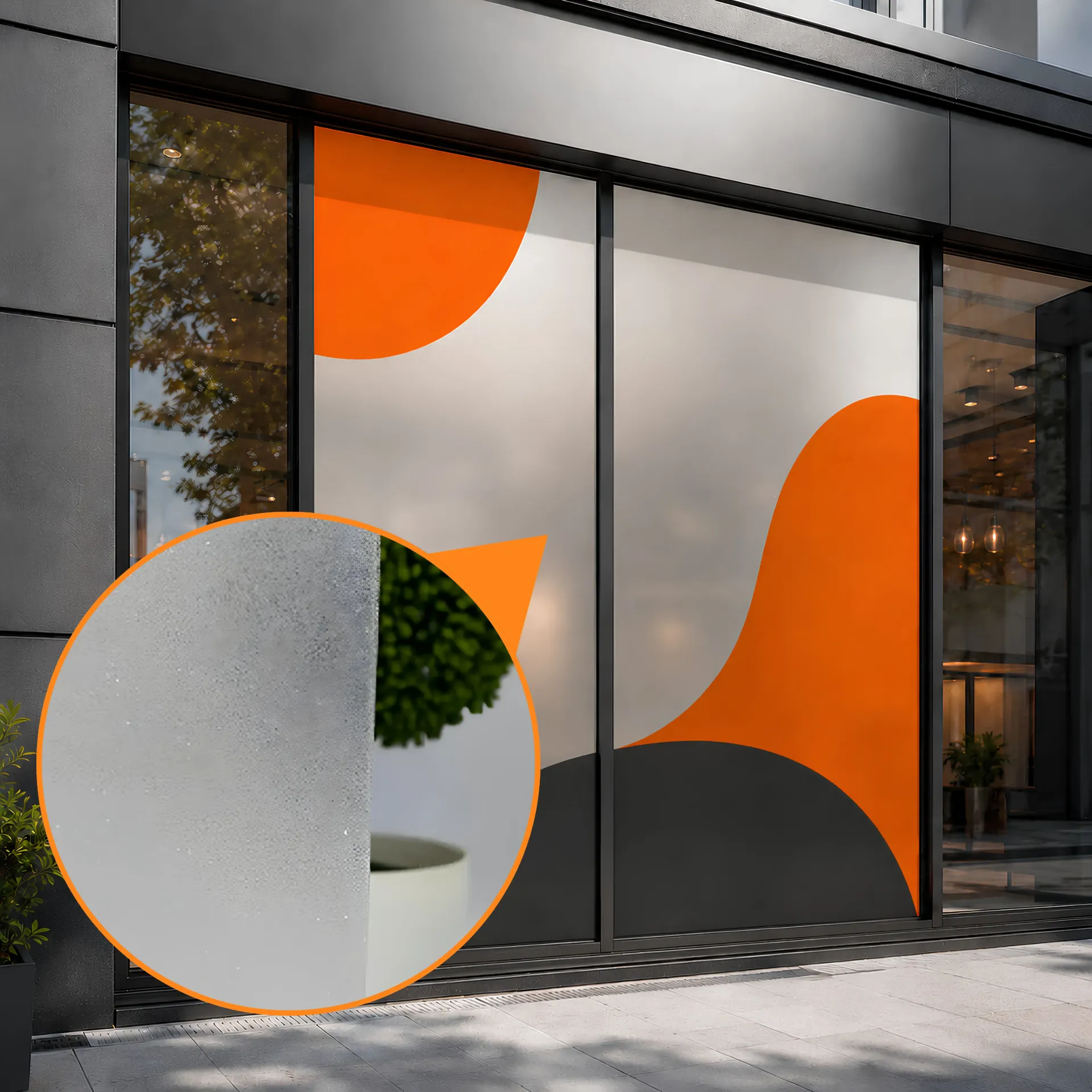 [P-PV-SPARK] Printed Sandblast Spark Window Film