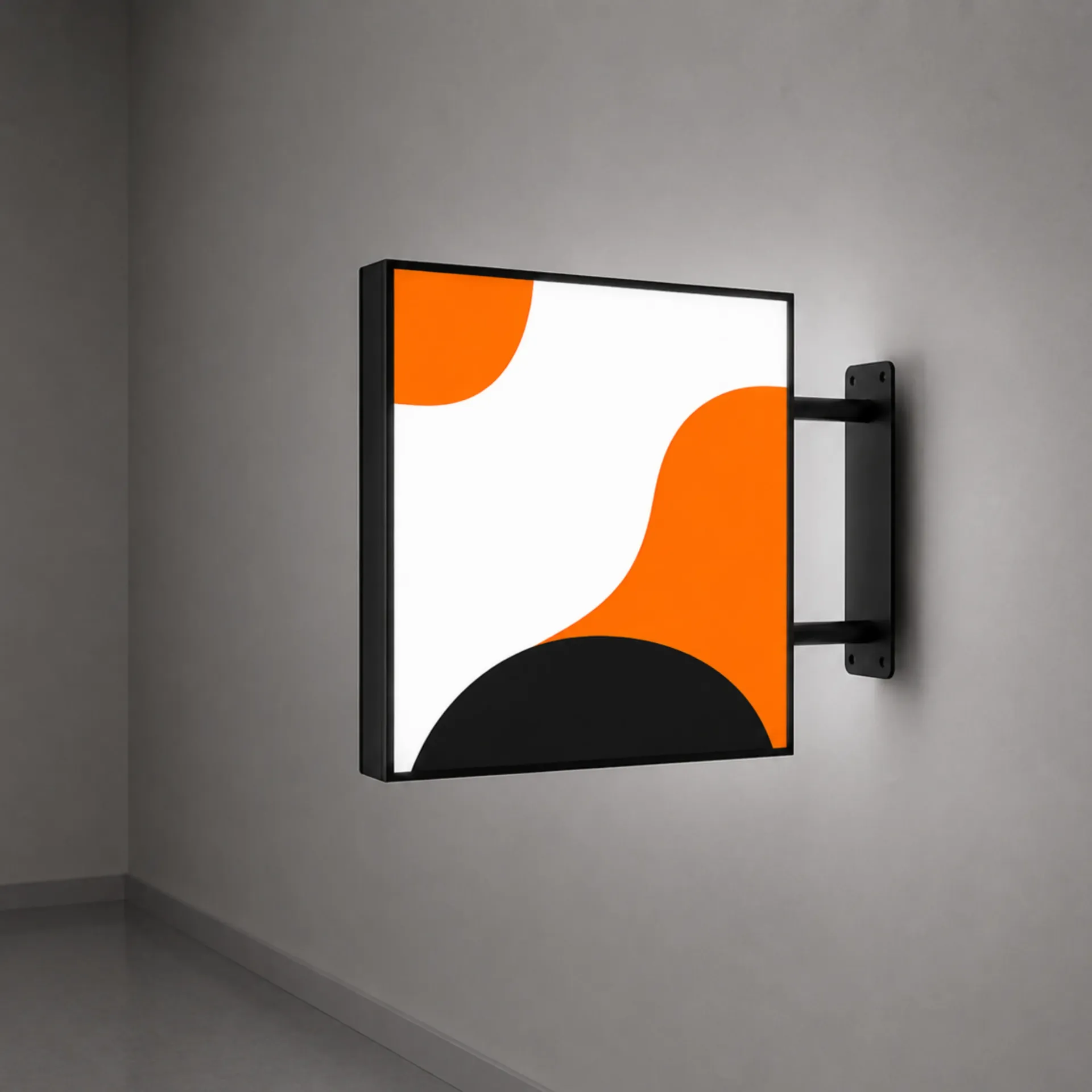 [LB-DS-SS-60] Double-Sided Illuminated Blade Sign (Squared with Sharp Corners)