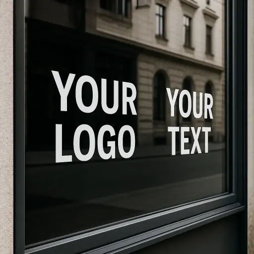 Die-Cut Glass Window Decoration – White Design with Optional Sandblasted Background (3 Sizes) 