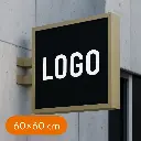 Illuminated _LOGO_ Sign on Concrete Wall.webp