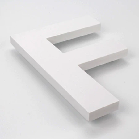 3D PVC Letters — Non-Illuminated Die-Cut Letters (1 cm, No)