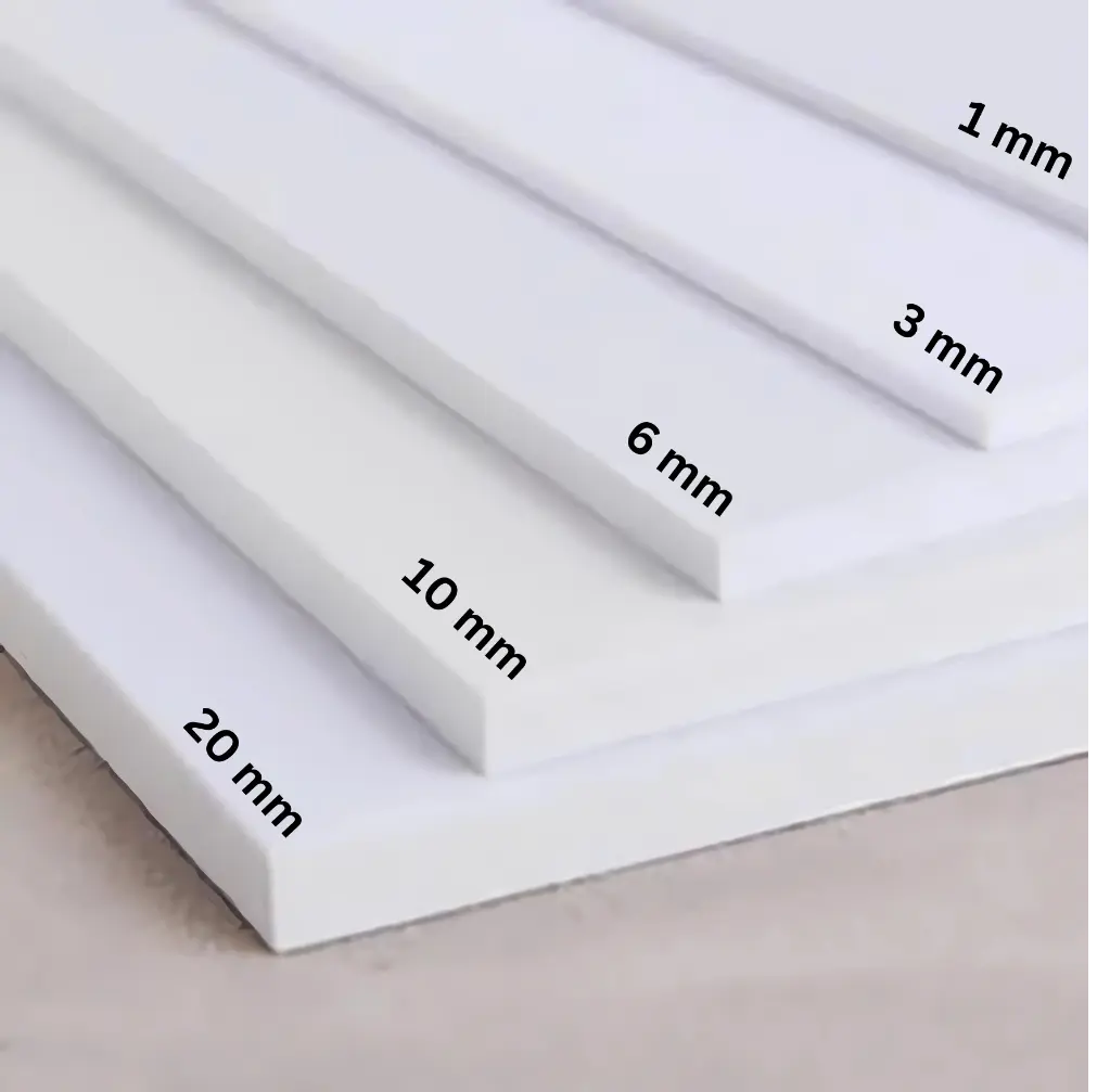 Fehér Akril Lap 122x244 cm – 3 mm / 10 mm Vastagságban (3 mm)