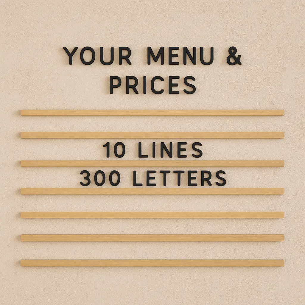 Menu Letter Boards