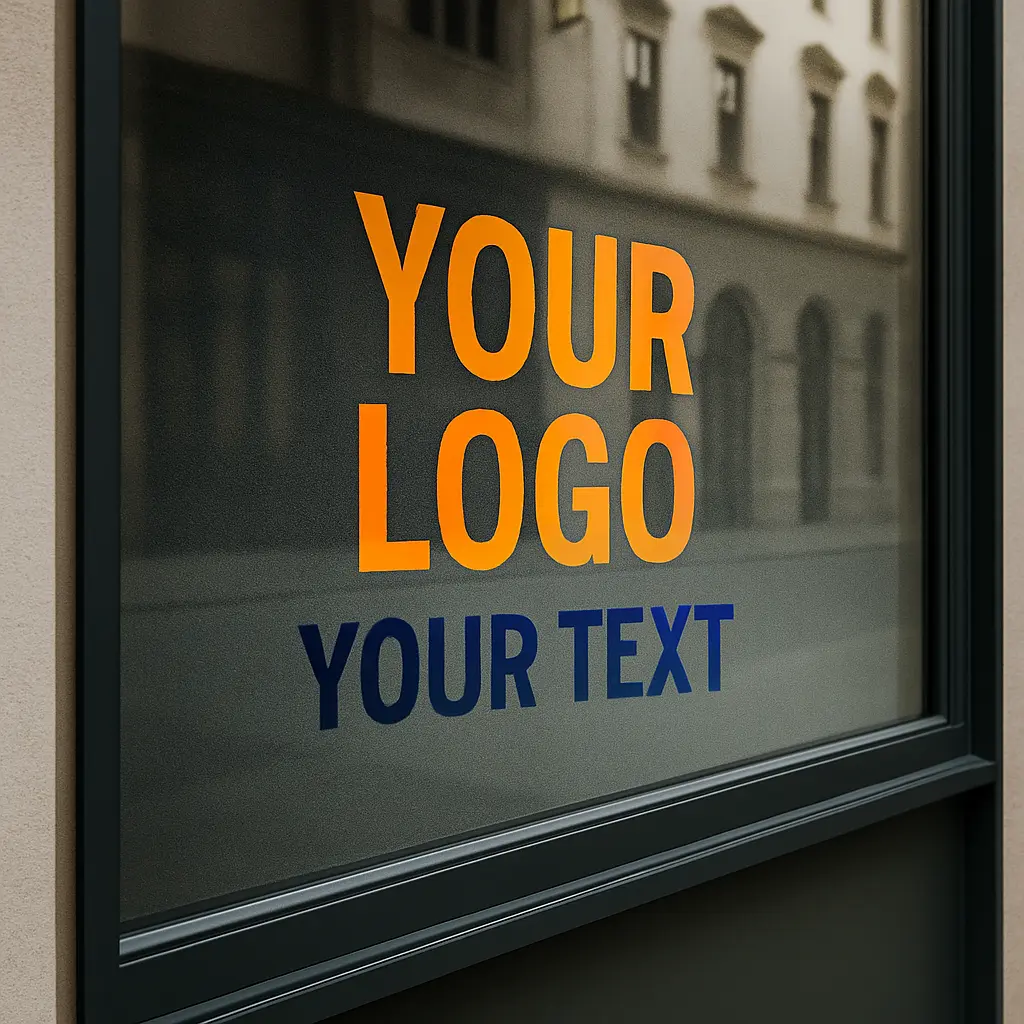 Printed Sandblasted Spark Window Film – Per Meter, Straight Cut or Custom Shape  (Yes, Straight Cut)