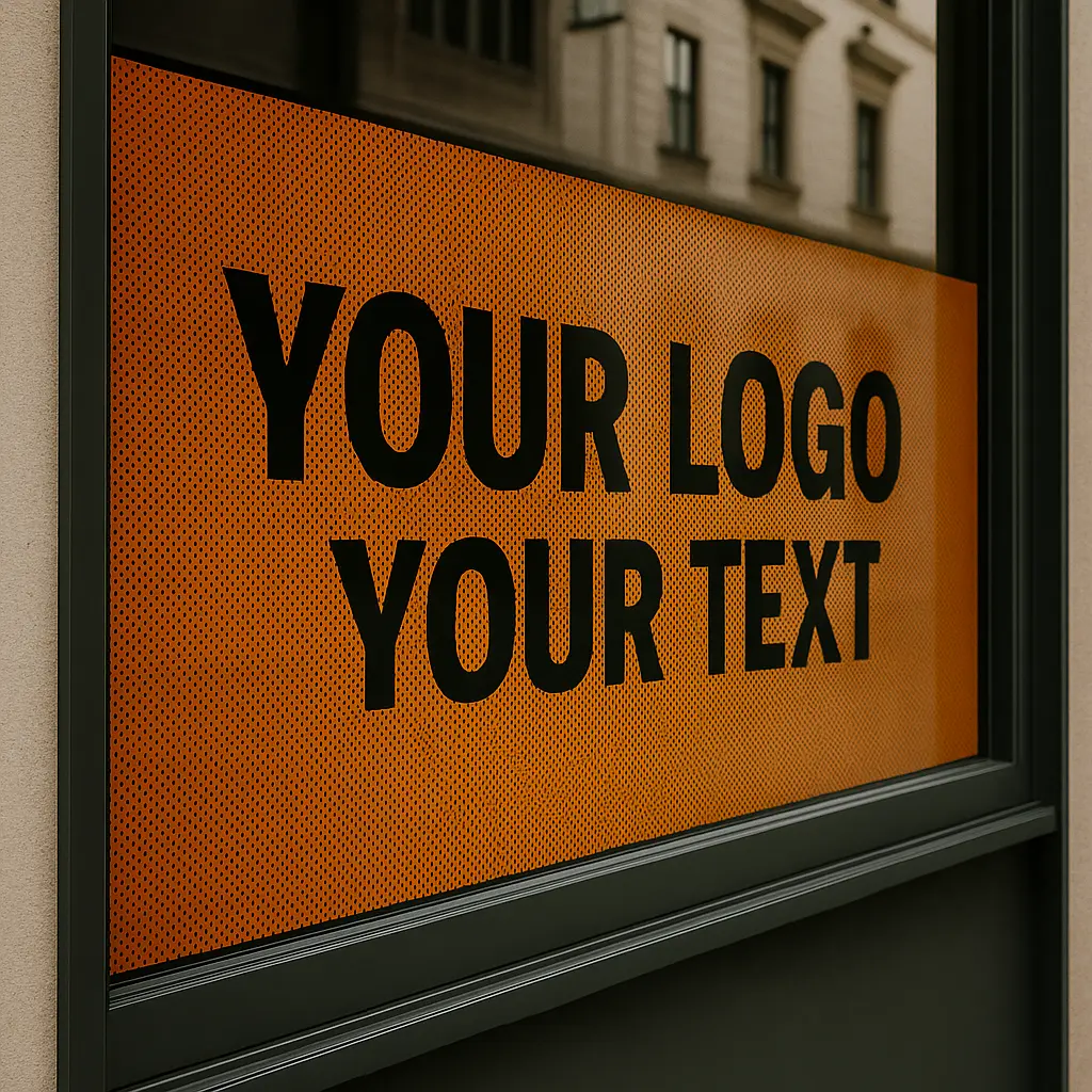 Printed One Way Vision Window Film – Perforated, Outdoor-Grade