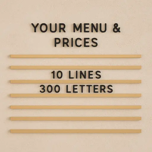 Menu Letter Boards