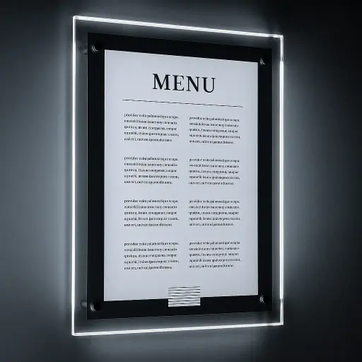 LED Menu Wall Frame